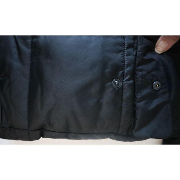 Gap Baby 764661 Toddler Sz 3Y Black Faux Fur Trim Hooded Parka Jacket - Picture 7 of 10